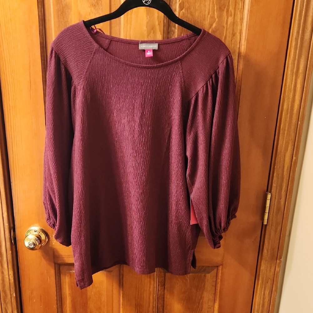 Vince Camuto Crinkled Puff 3/4 Sleeve